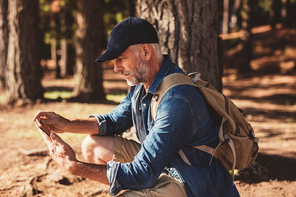 Man hiking