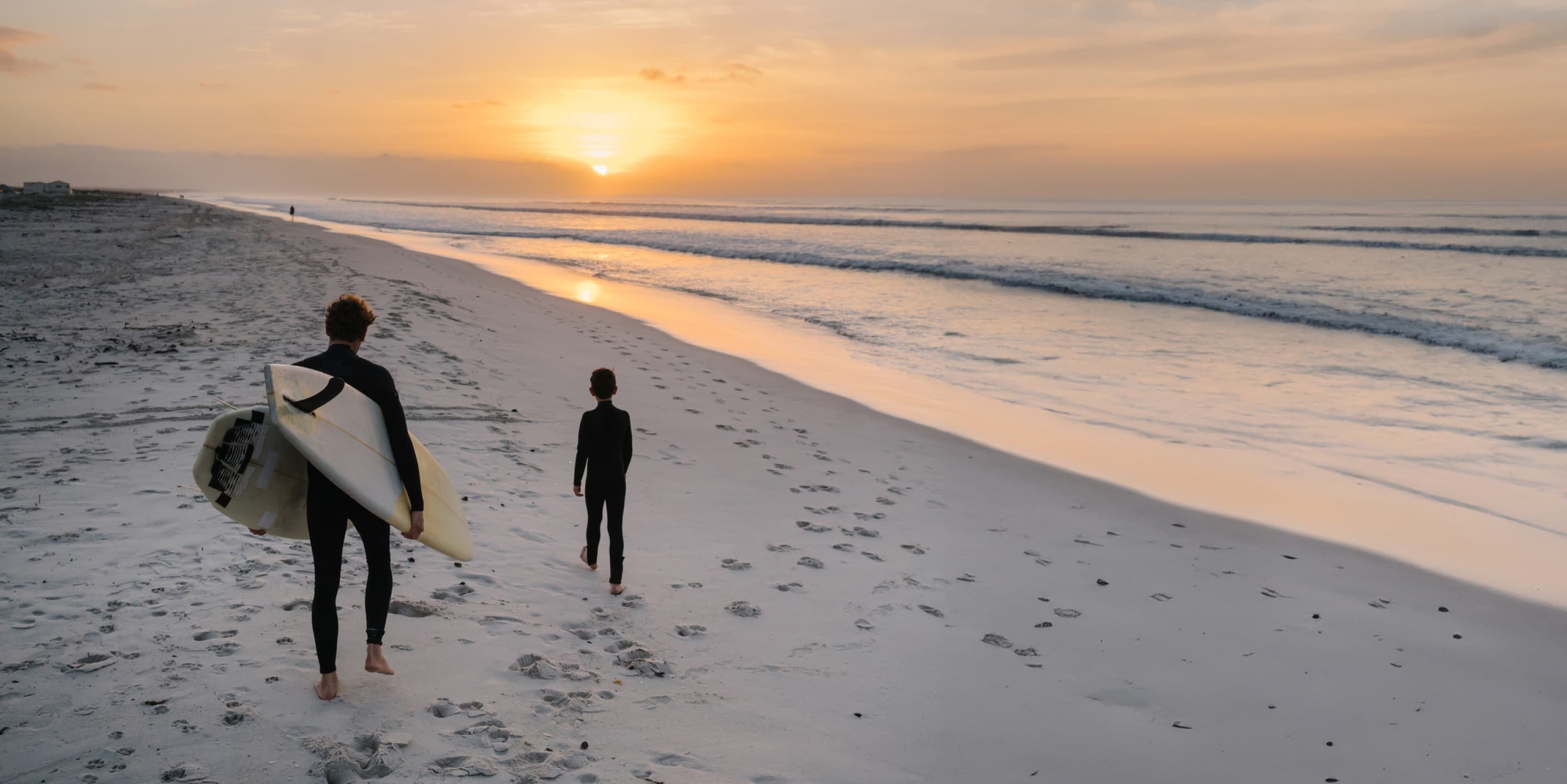 family surfing