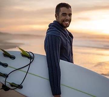 man surfing