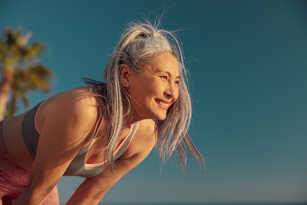 woman smiling