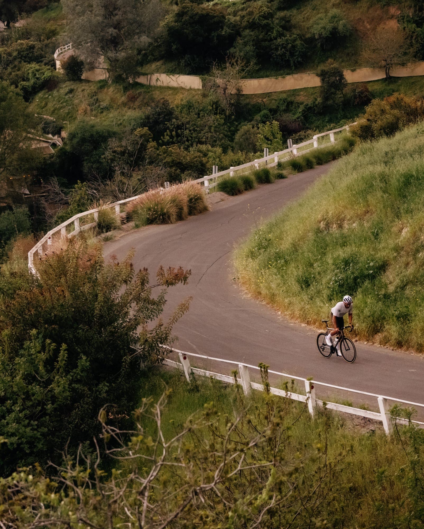 guy riding bike on mountain